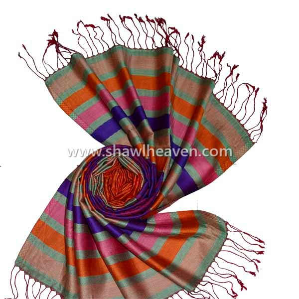 Designer modal jacquard scarves and shawls from India